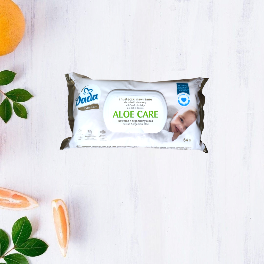 Дитячі вологі серветки Dada Extra Care Aloe Care 64 шт.