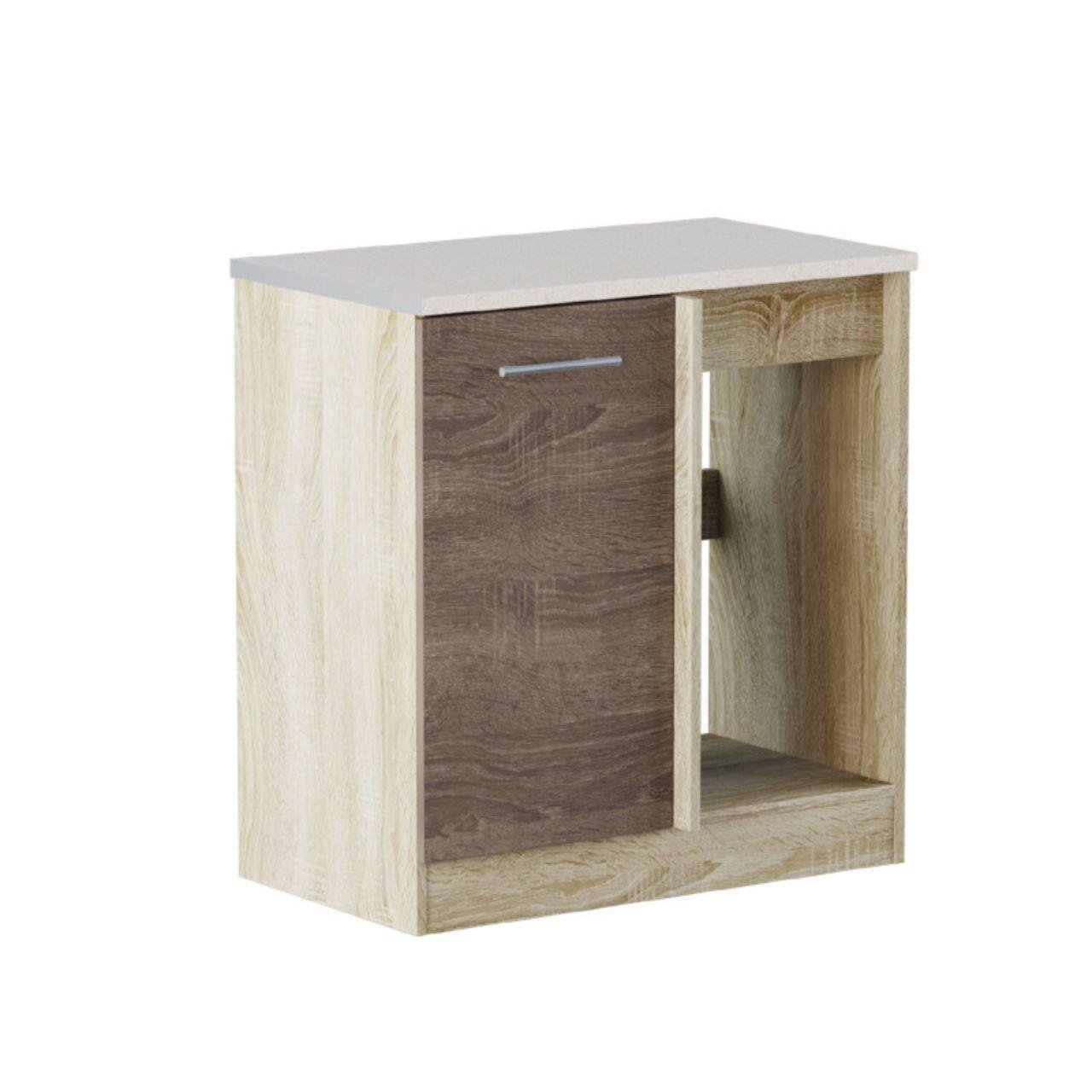 Кухня секция Эко Эверест 79 Низ угол 90° 790х456х820 мм без столешницы Дуб сонома/Трюфель (eko-363)