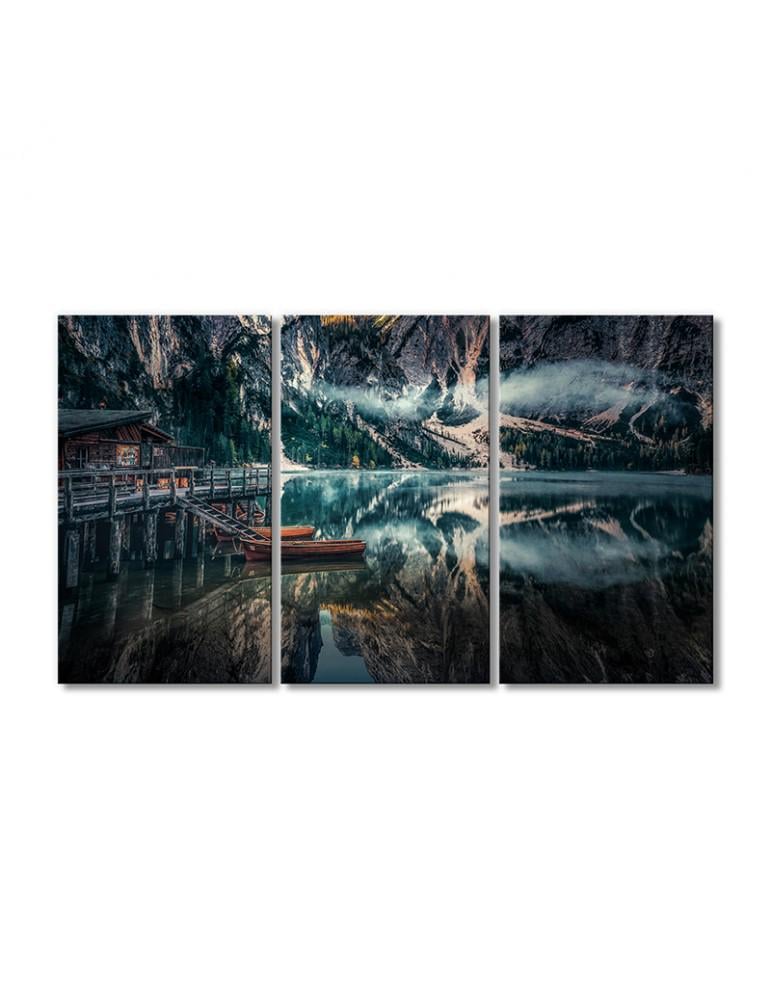 Картина модульная Парк Фанес-Сеннес-Прагс - заповедник 3 модуля 80x120 см