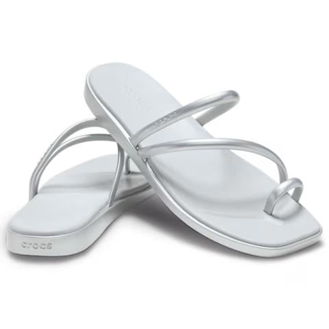 Сандалии Crocs Miami Metallic Toe Loop р. 39-40 Silver (29747512)
