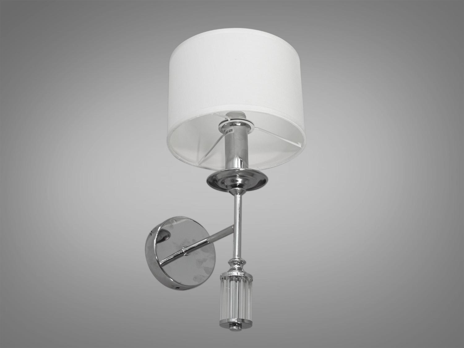 Бра классическая с абажуром из ткани Хром (1015/1HR)