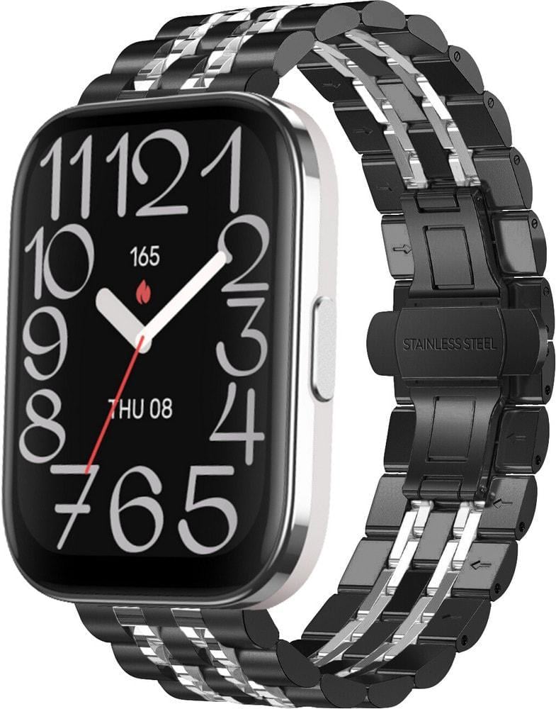 Браслет металлический Spinye Line для Amazfit Bip 5 Unity Black Silver (37082-03)