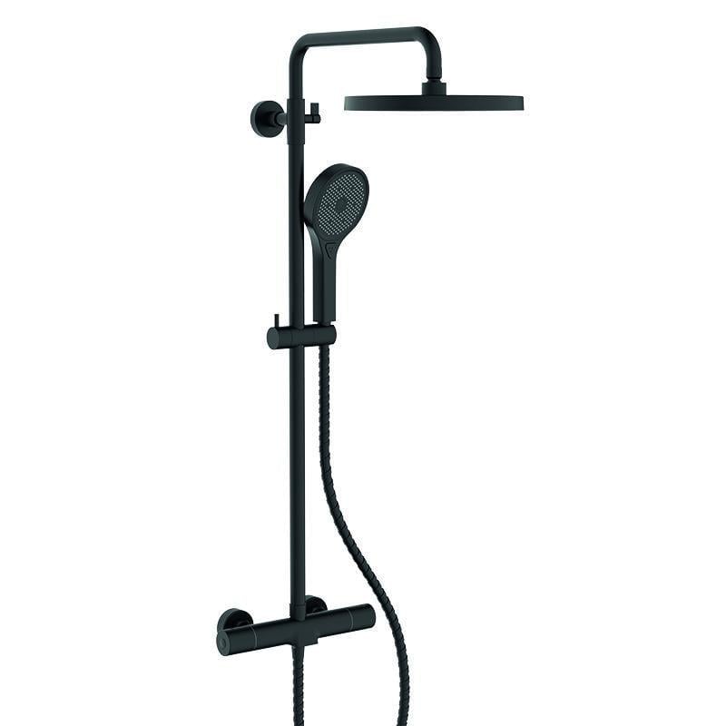 Душова колона з термостатичним змішувачем KOER KB-55013-05 Чорний (KR4731)