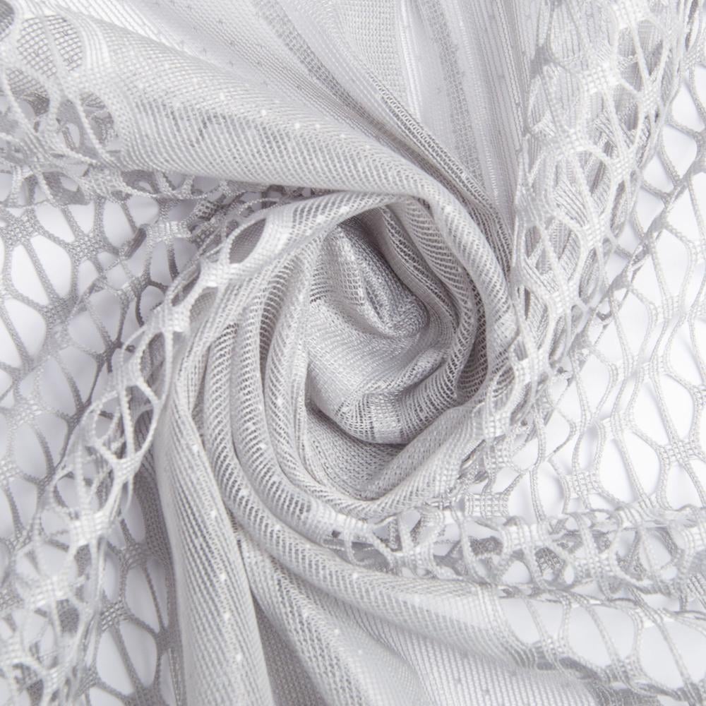 Тюль жаккард Соты S-0793 Серый (22614)