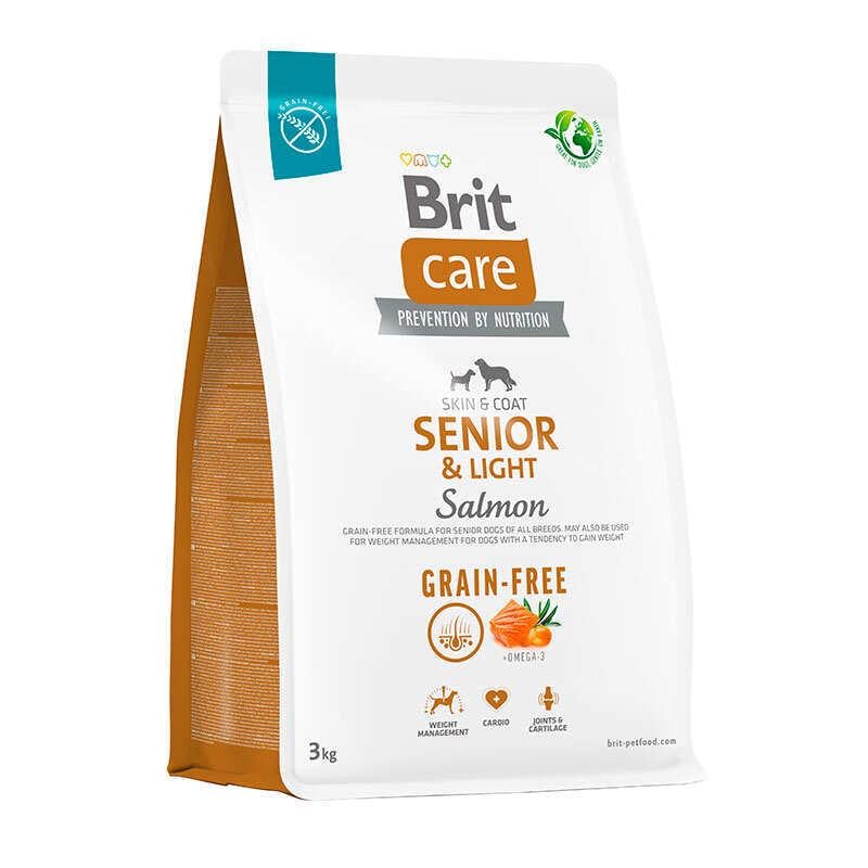 Корм сухой для собак Brit Care Dog Grain-free Senior & Light с лососем 3 кг (172206)