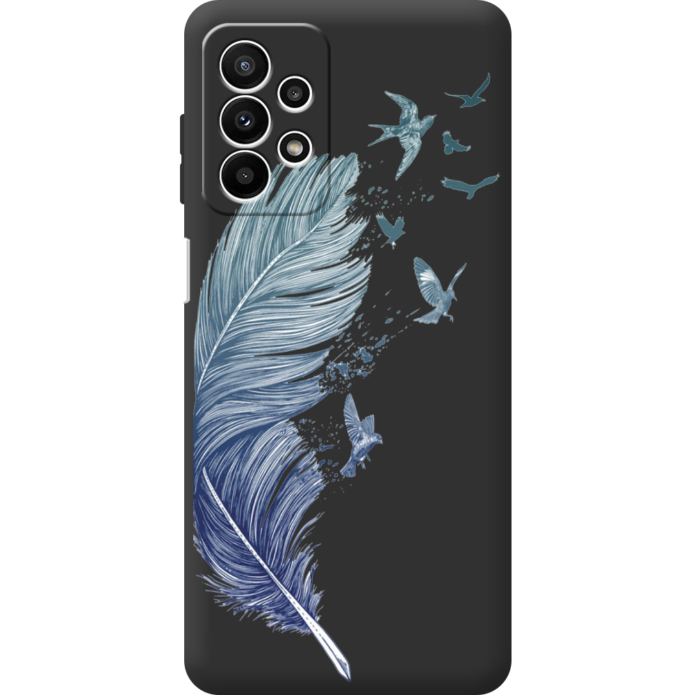 Чохол BoxFace Samsung Galaxy A23 (A235) Feather Чорний силікон (44373-cc38-44388)