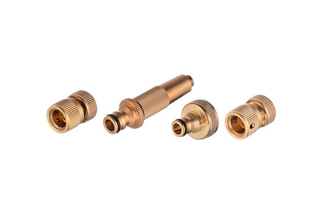 Набір латунний для поливу Intertool-Storm 1 насадка 1/2"/1 адаптер 1/2 і 3/4"/2 конектори 1/2" (GE-1426)
