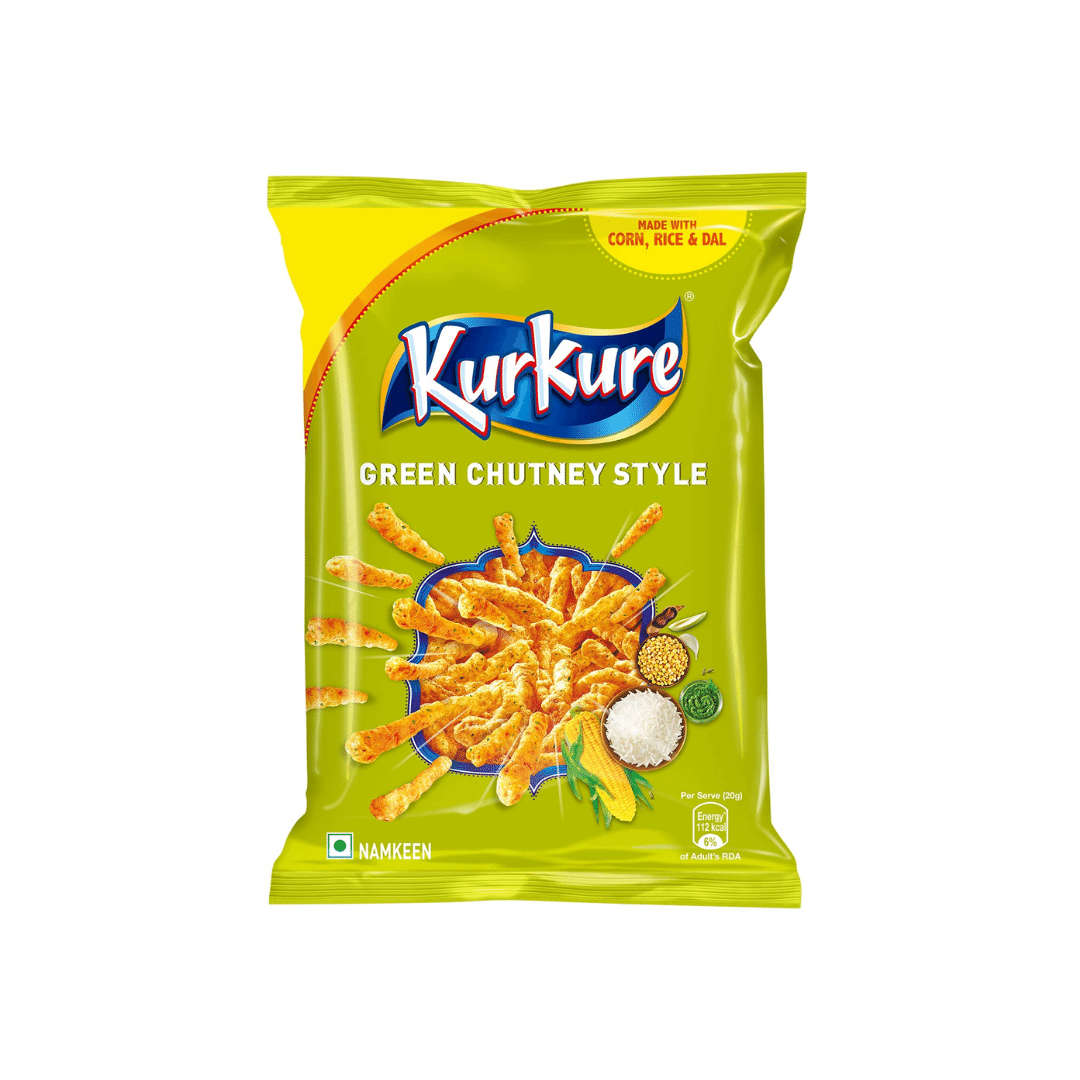 Снек кукурузный Kurkure Зеленый чатни 75 г (8901491103083)