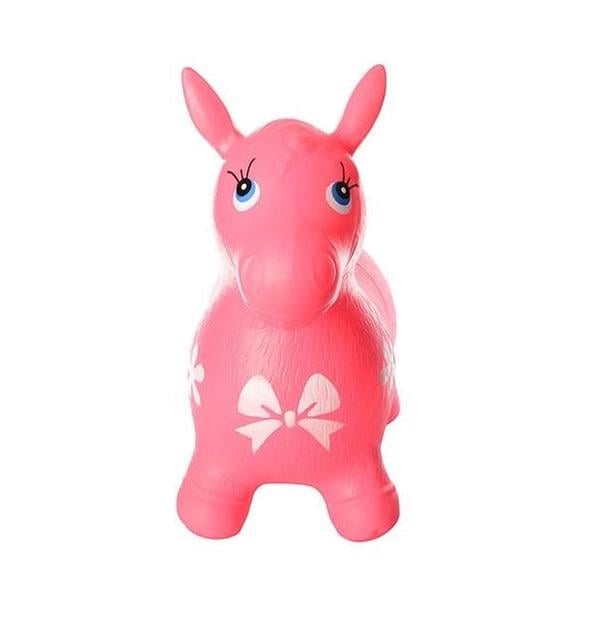 Детский резиновый Ослик прыгунок MS 0372 Розовый (MS 0372-3/8,08)