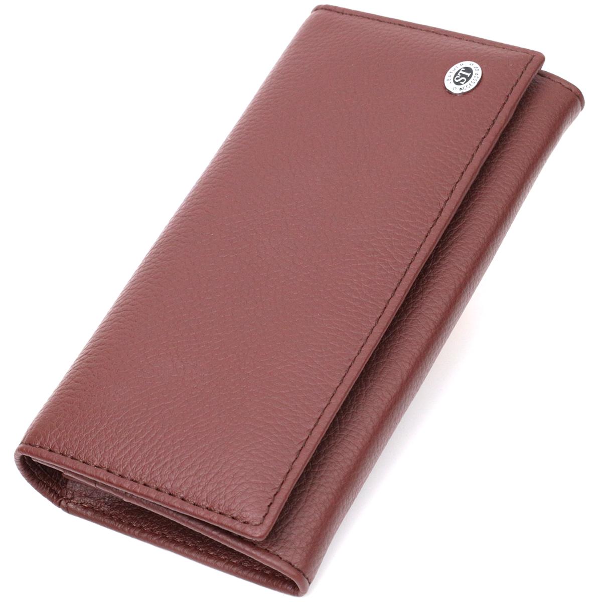 Кошелек из натуральной кожи ST Leather Wallet 19428 Бежевый (56506)