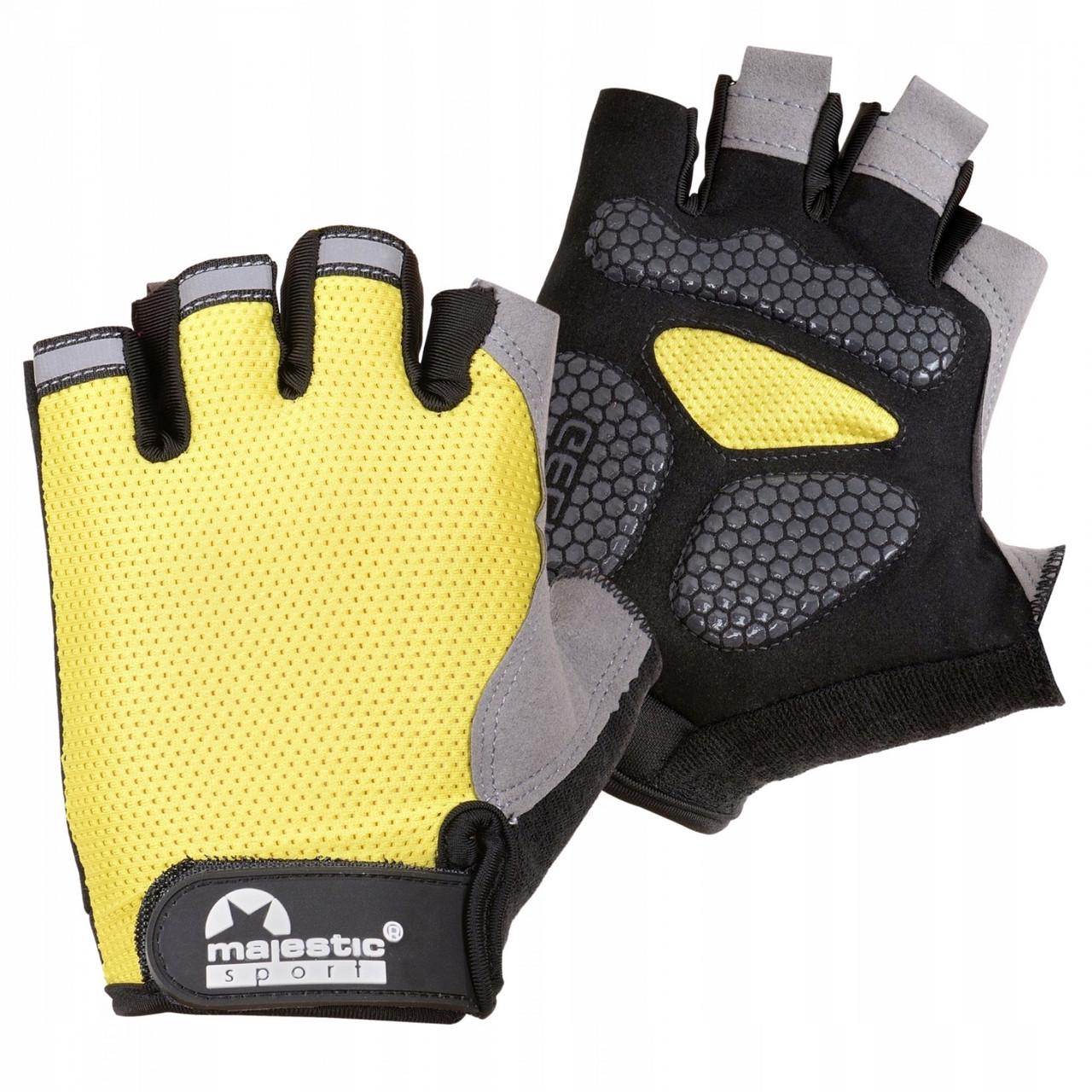 Велоперчатки Majestic Sport M-CG-GB-L без пальцев L Black/Yellow