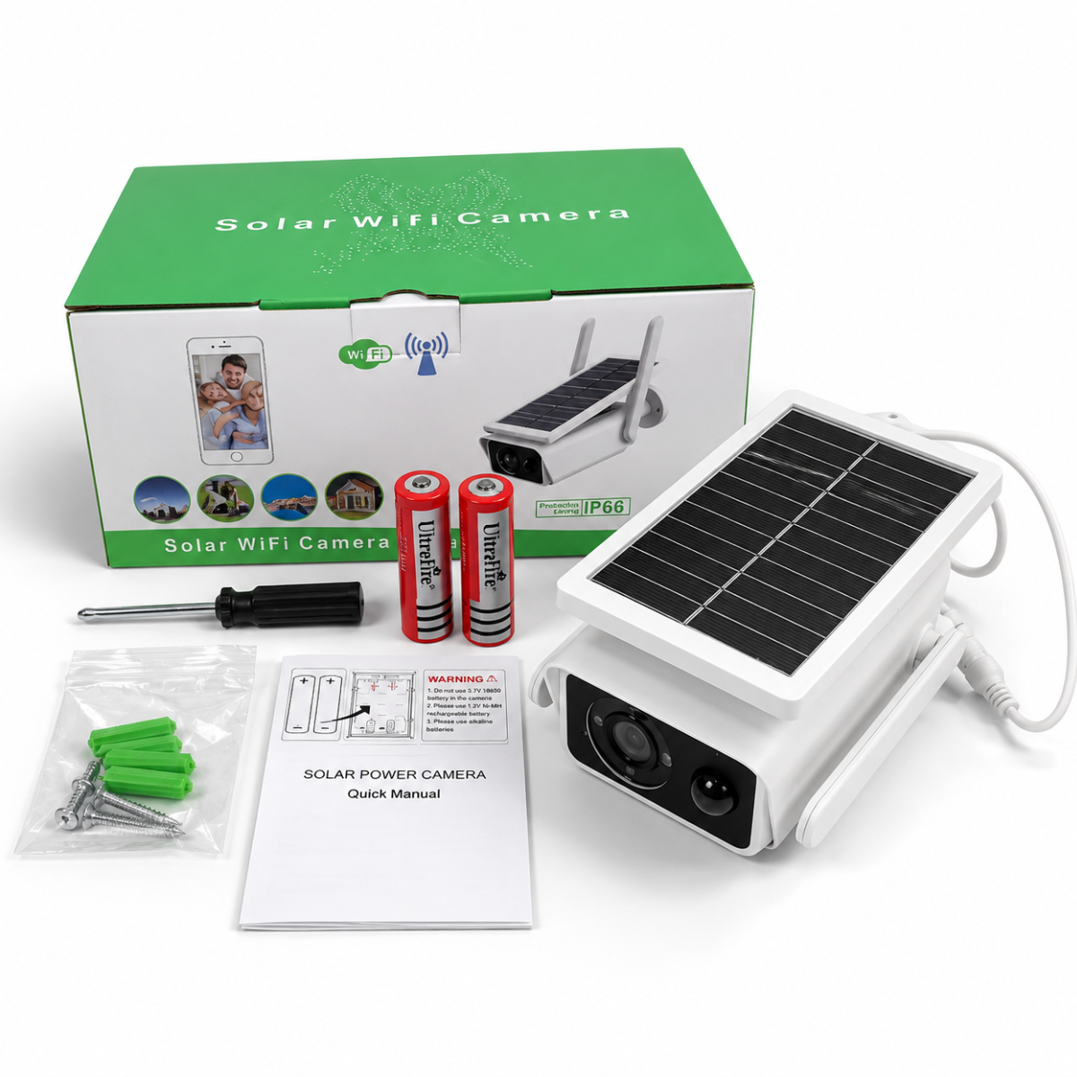 Камера видеонаблюдения уличная Solar Wifi на солнечной батарее (SFW-33-White) Камера видеонаблюдения уличная Solar Wifi на солнечной батарее (SFW-33-White)
