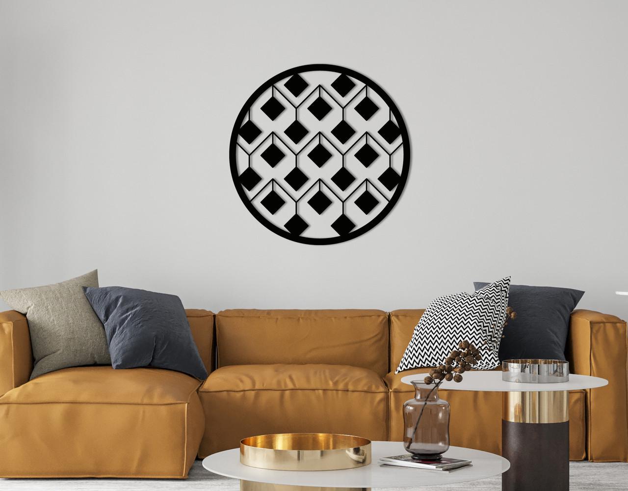 Декоративное панно на стену Upwood Decor Circle-056 41 50х50 см Black (1580478118)