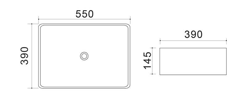Раковина накладная Mixxus Premium QUADRO-0108 550x390x145 мм Gray (MP6652) - фото 4 Раковина накладная Mixxus Premium QUADRO-0108 550x390x145 мм Gray (MP6652) - фото 4