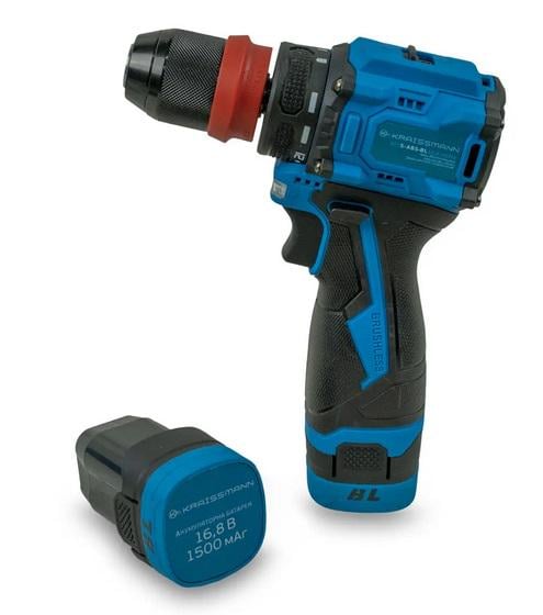 Акумуляторний шуруповерт KRAISSMANN 103 S-ABS-BL 16,8/45 Nm Акумуляторний шуруповерт KRAISSMANN 103 S-ABS-BL 16,8/45 Nm