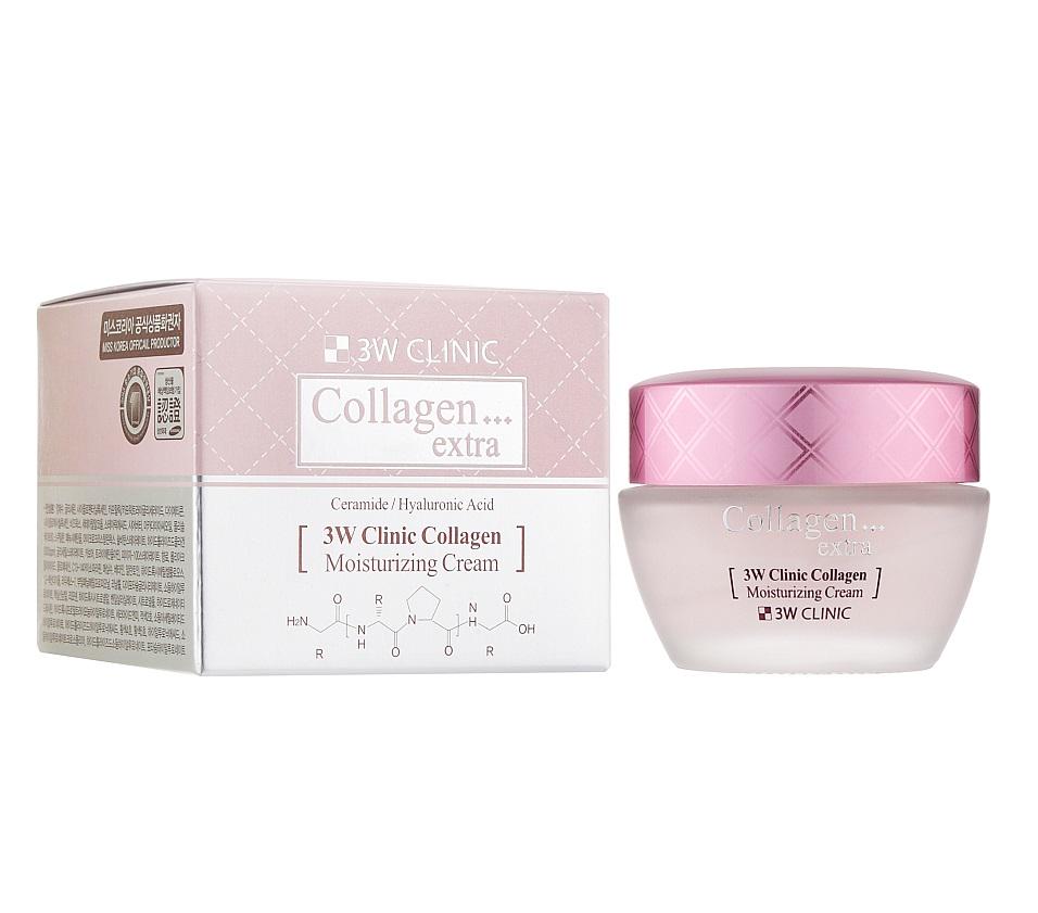 Крем екстра зволожуючий для обличчя з колагеном Collagen Extra Moisturizing Cream 3W Clinic 60 мл (8809445614733) - фото 2