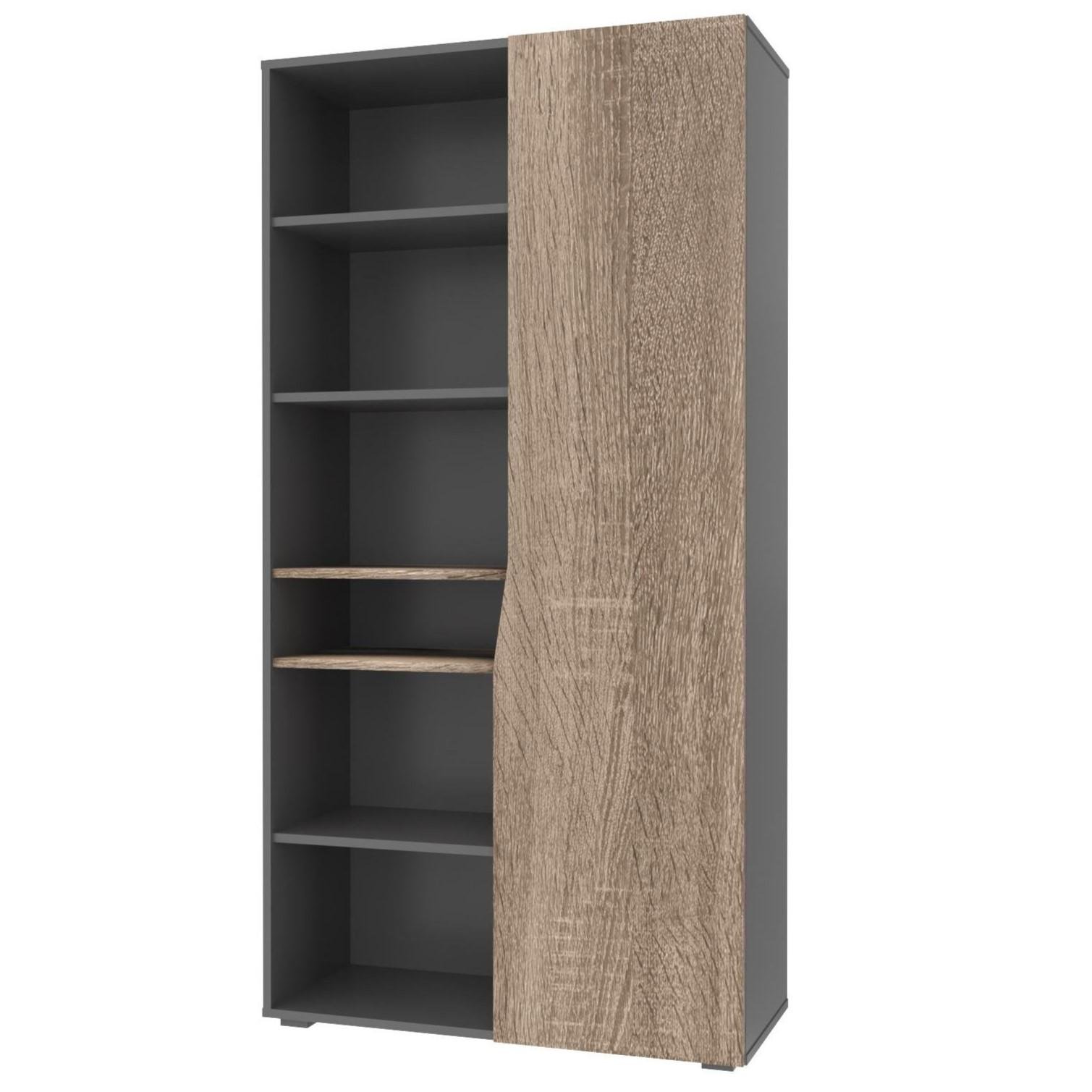 Шкаф с открытыми полками Connect A правый Дуб Сонома/Трюфель/Антрацит (8057722) Шкаф с открытыми полками Connect A правый Дуб Сонома/Трюфель/Антрацит (8057722)