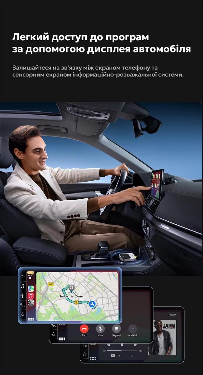 Адаптер беспроводной BASEUS Wireless CarPlay - фото 8