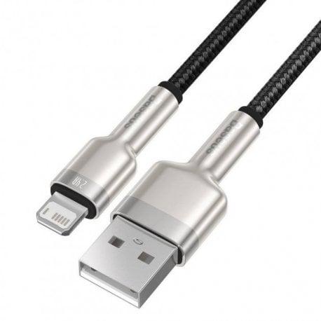 Кабель BASEUS Cafule Metal Lightning 2,4A 1 м Black (CALJK-A01) - фото 2