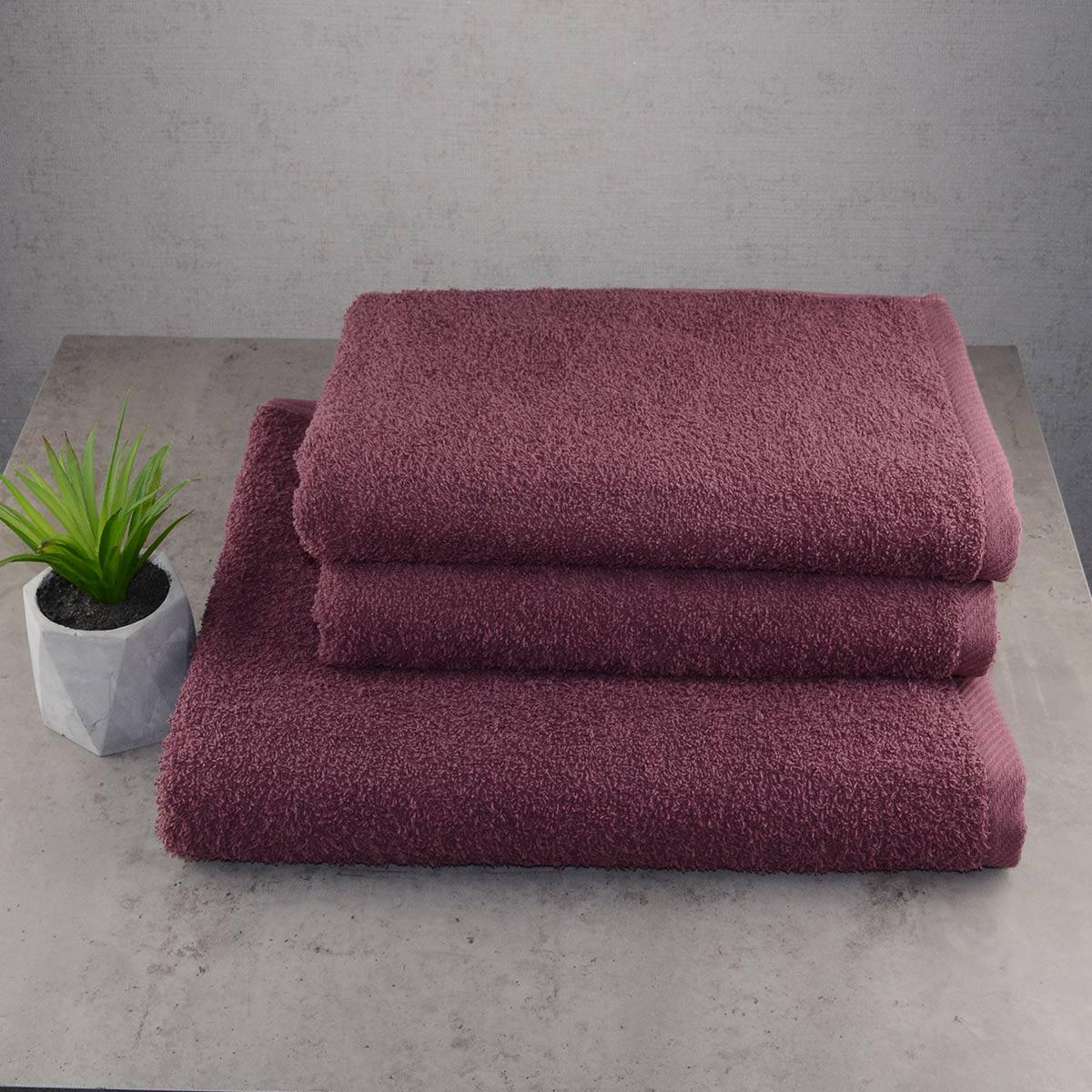 Набор махровых полотенец GM Textile 50х90/50х90/70х140 см Коричневый