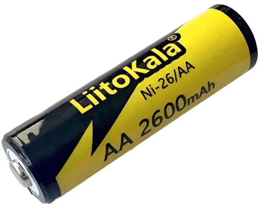Аккумулятор AA/14500 LiitoKala Ni-26 2600 mAh пальчиковый Ni-MH 1,2V выпуклый плюс (19319)