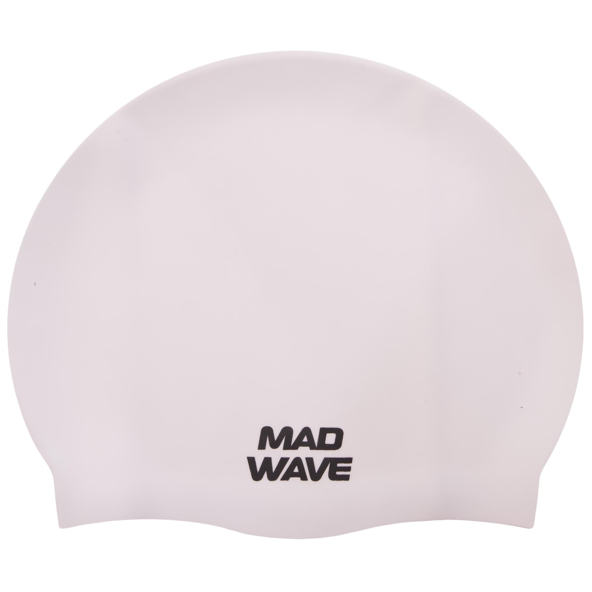 Шапочка для плавання збільшеного об'єму MadWave Intensive Big M053112 силіконова Білий (M053112_Белый)