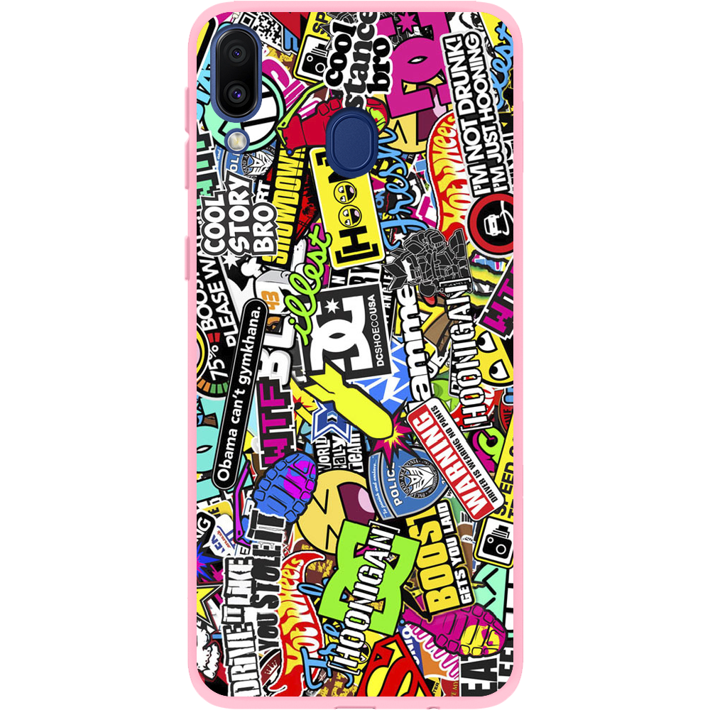 Чехол Boxface Samsung M205 Galaxy M20 Multicolored Inscriptions Розовый силикон (36205-up880-43046)