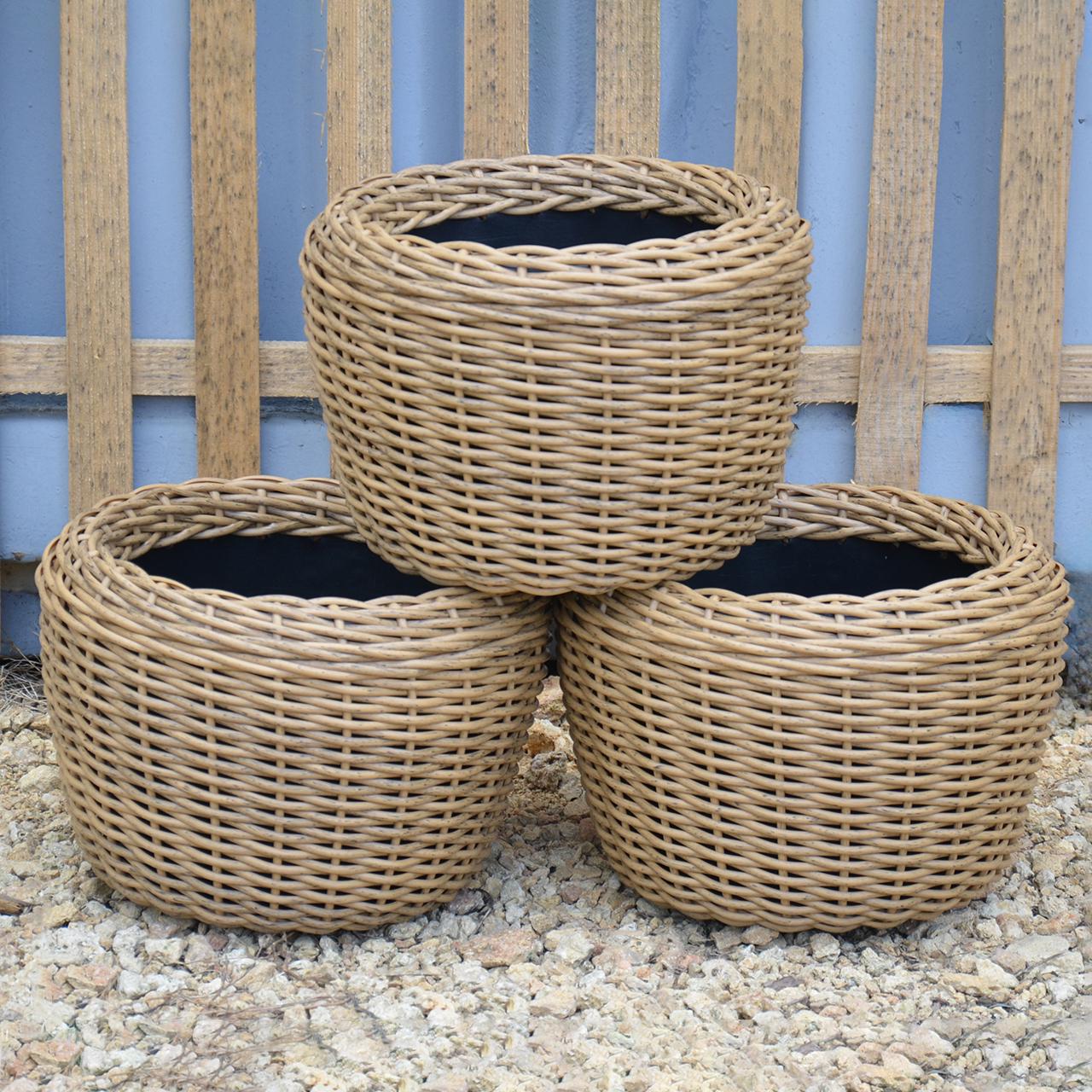 Кашпо для рослин з штучного ротангу 12 л Дерево (11717136) - фото 6 Кашпо для рослин з штучного ротангу 12 л Дерево (11717136) - фото 6