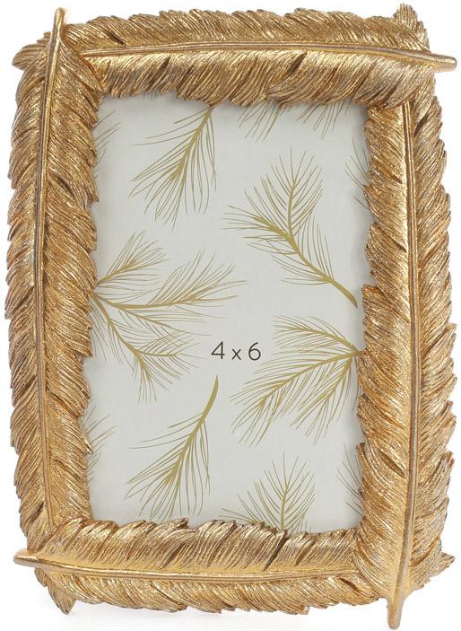 Фоторамка Золотые перья для фото 10х15 см Состаренное золото (BD-450-141)