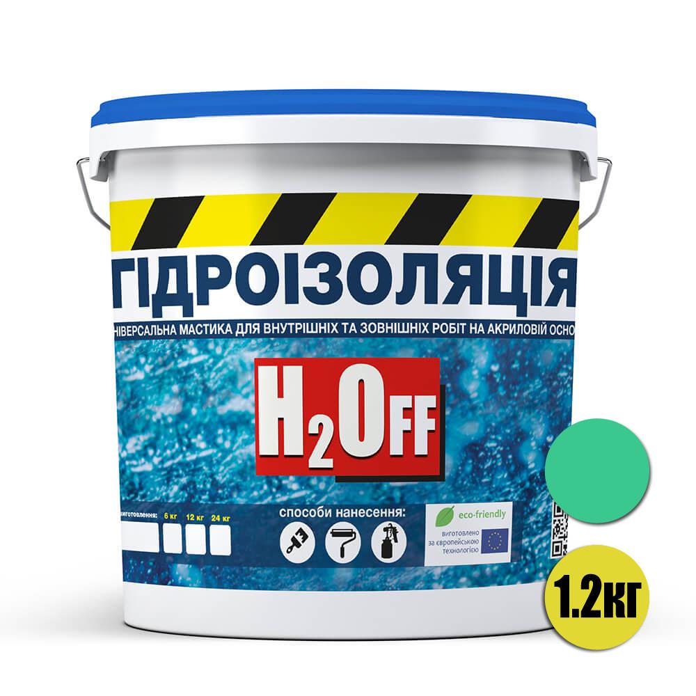 Гідроізоляція-фарба універсальна акрилова Skyline H2Off 1,2 кг Зелений (2818448674) - фото 2