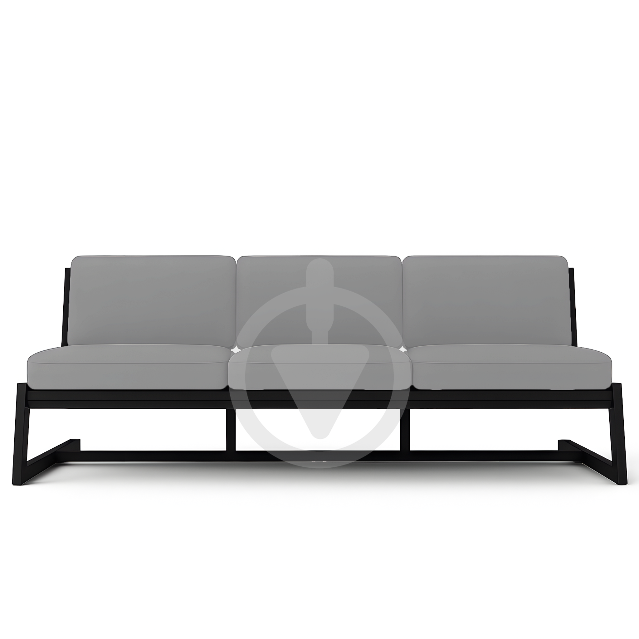 Диван металлический AVVS Атлас лофт велюр 206 см Светло-серый - фото 2 Диван металлический AVVS Атлас лофт велюр 206 см Светло-серый - фото 2