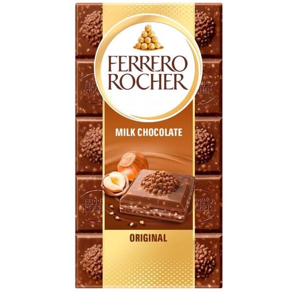 Молочний шоколад Ferrero Rocher з лісовими горіхами 90 г