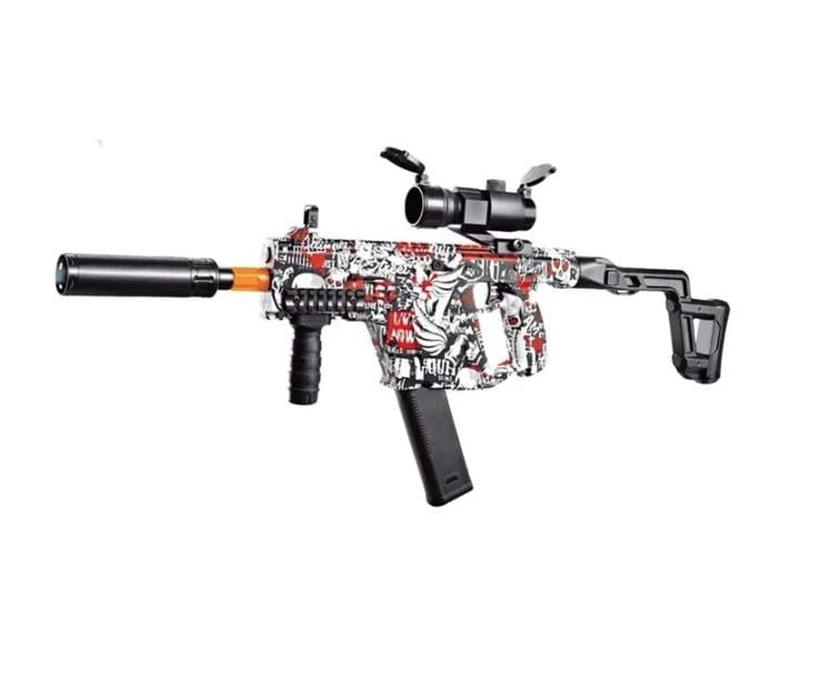 Автомат-пистолет орбиган с рукояткой с глушителем на аккумуляторе прицел/зарядка/шары (1111F930)