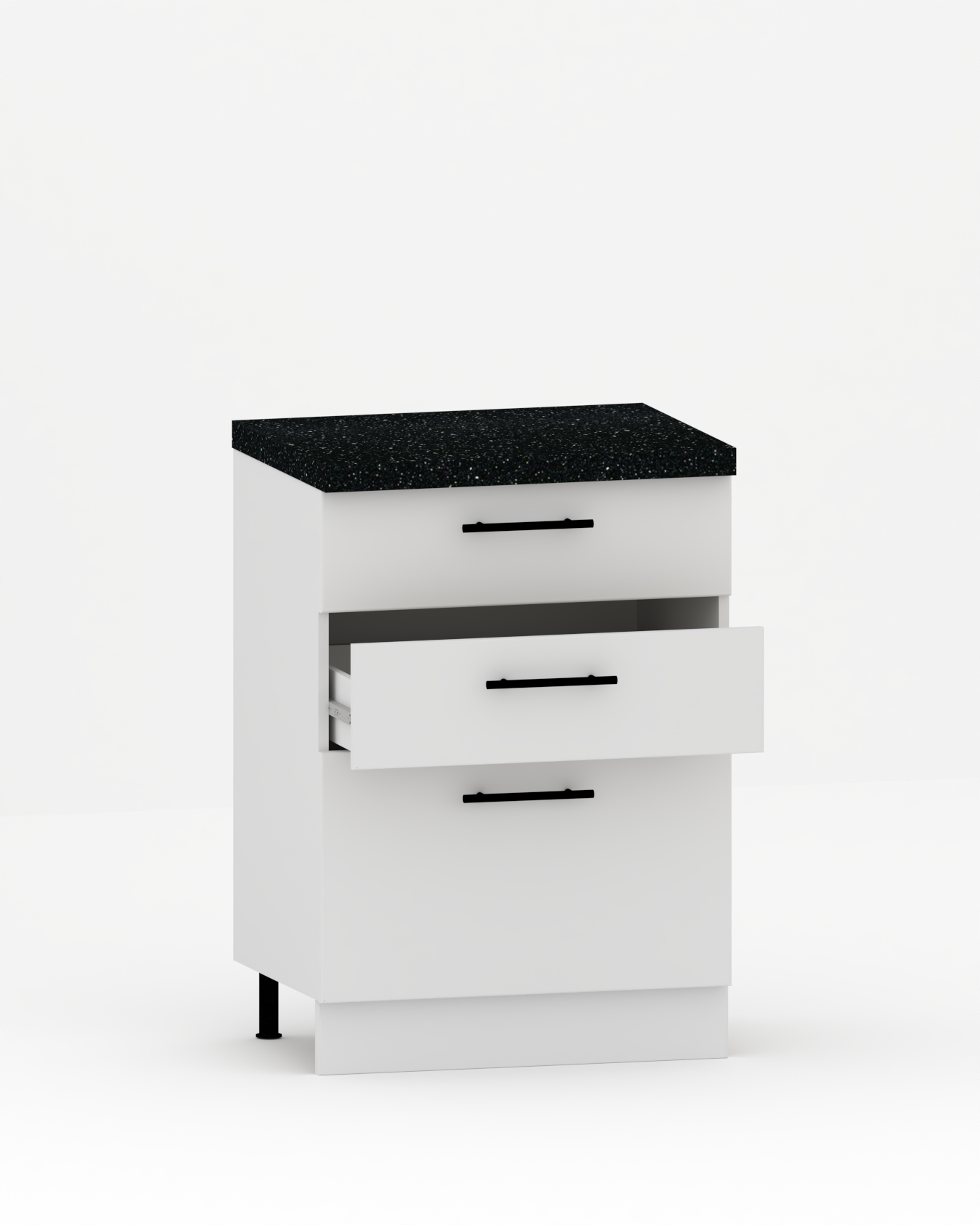 Шафа нижня Фасади КМН 6 з трьома шухлядами 177x177x355 мм Білий - фото 2