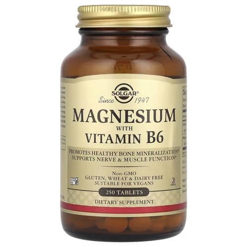 Магний Solgar Magnesium with Vitamin B6 250 табл. (SOL-01721)