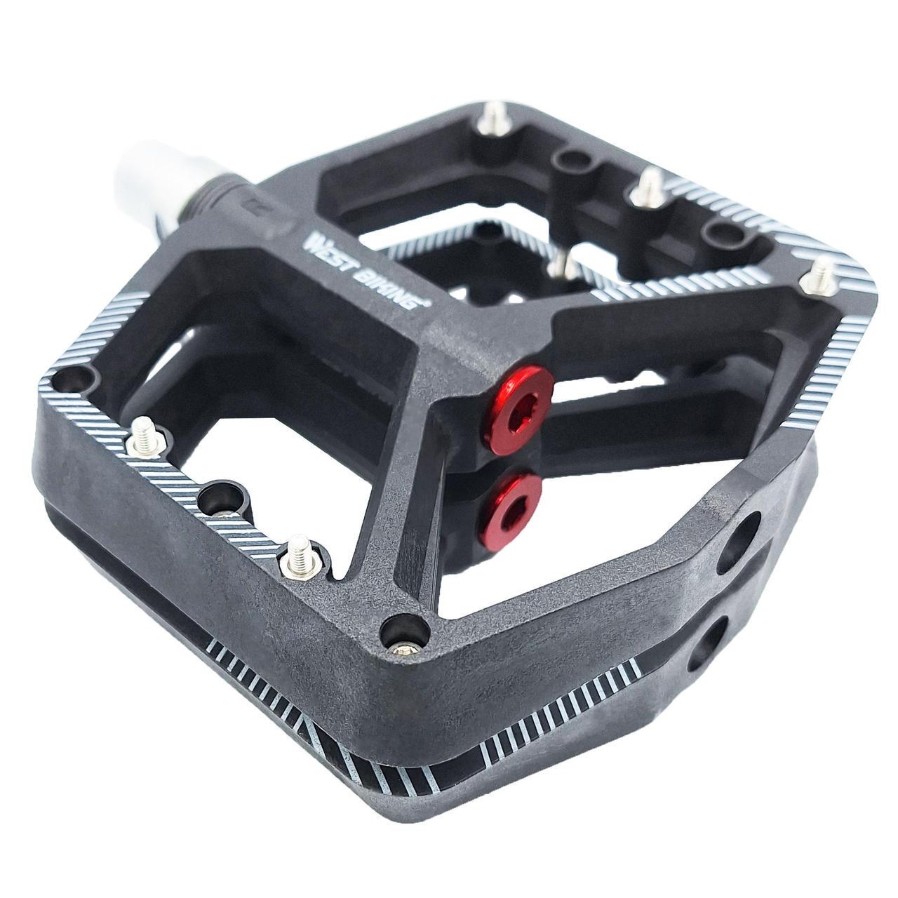 Педали велосипедные алюминиевые West Bsking YP0802097 на промподшипниках Черный (G0000967)