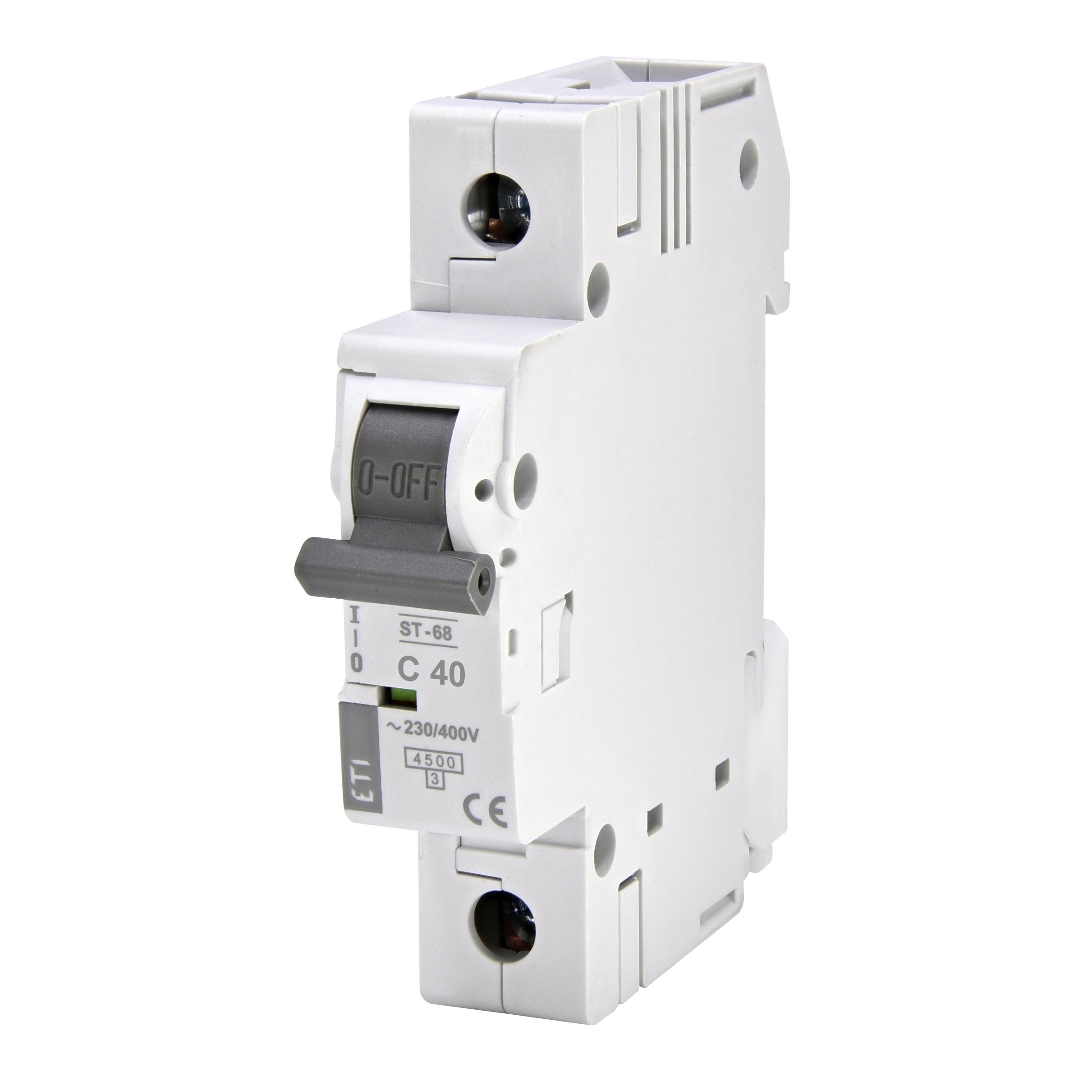 Автоматический выключатель ETI ST-68 1P 40A C 4,5 kA 2181320