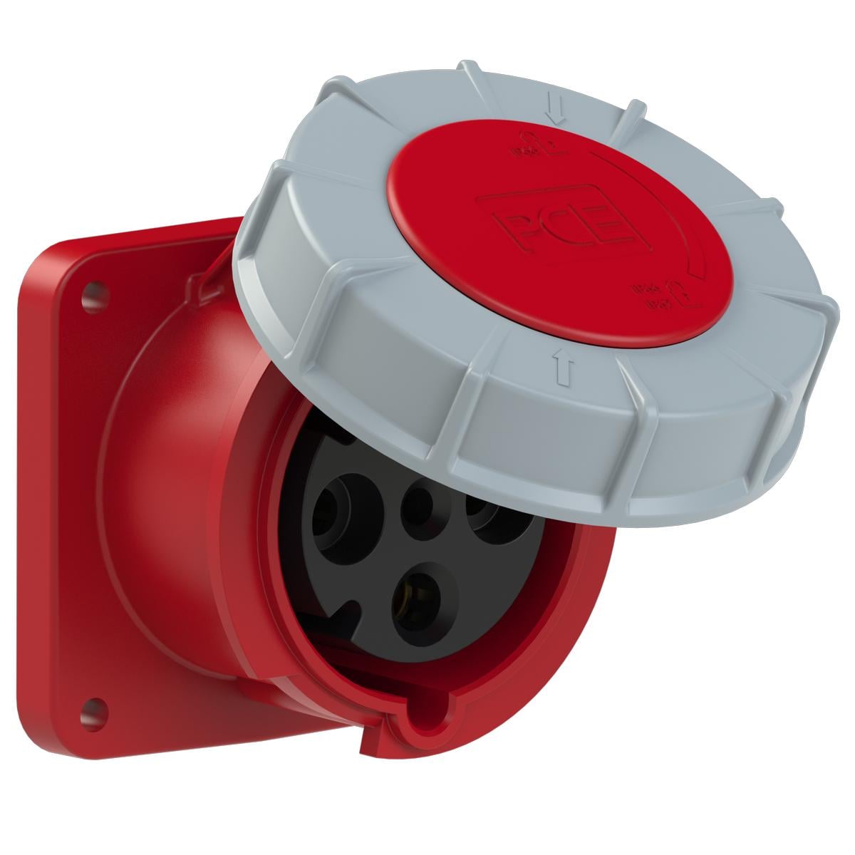 Силова розетка вбудована PCE 3P+E IP67 63A 400V (334-6)