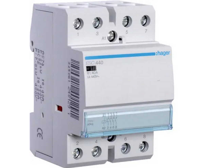 Контактор модульный Hager 4p 40A 4NO 230B AC (ESC440)