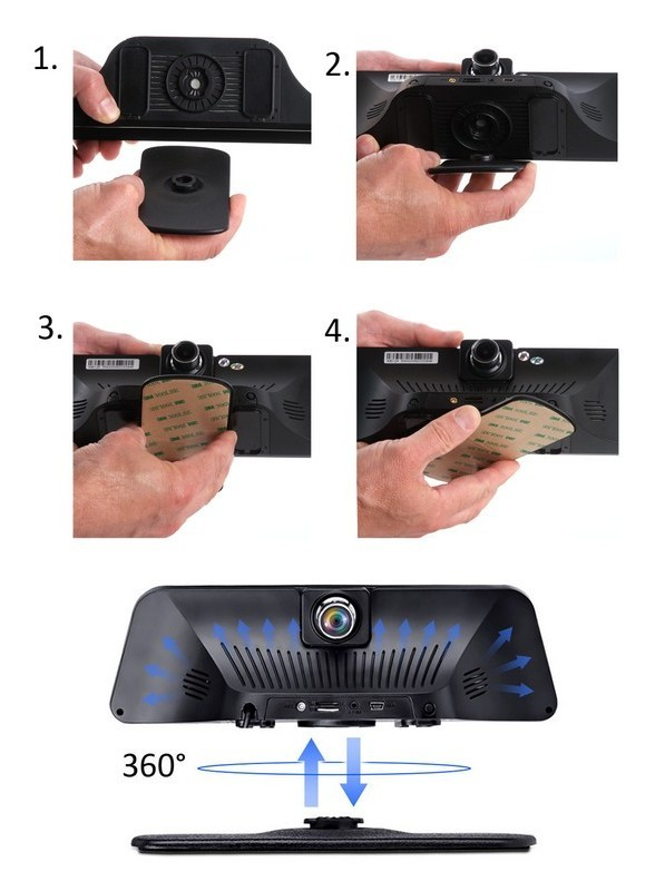 Відеореєстратор на 2 камери DVR Q98 4G Android 8.1 10" Wi-Fi/Bluetooth/GPS/система ADAS (eccee166) - фото 11