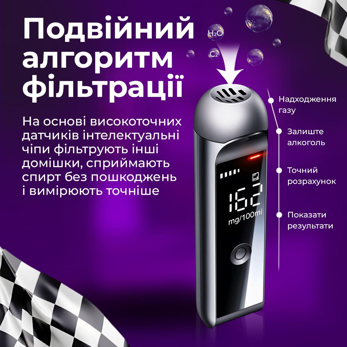 Алкотестер карманный цифровой Kayfovo Alk-11 (29251) - фото 3