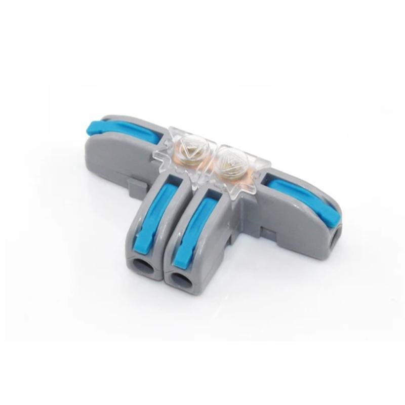 Клемма проходная Tactix 0,5-4 мм2 32А 1-3 наборная Т-подобная 51,7х26,9х14,5 мм Синий (L11D)