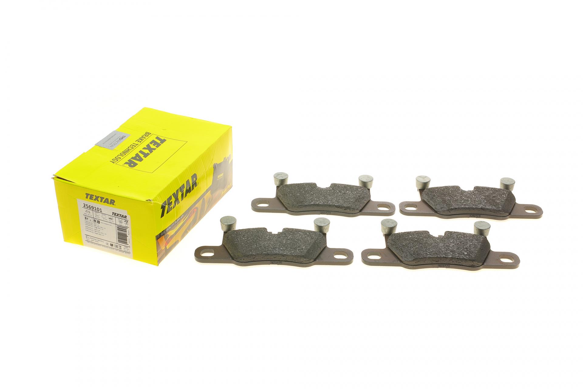 Колодки тормозные задние TEXTAR для Porsche 911 12-/Cayenne Coupe 19- Brembo с балансиром (2569101)