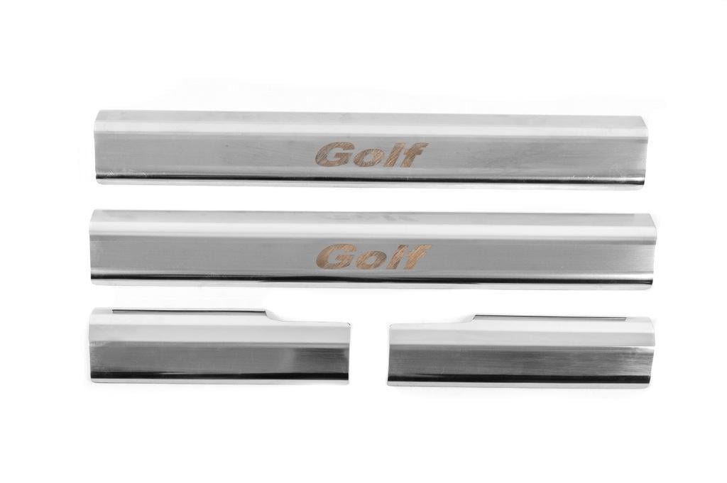 Накладки на внутренние пороги Carmos для Volkswagen Golf 6 2008-2014 гг. нержавеющая сталь 4 шт. Хром (125428) Накладки на внутренние пороги Carmos для Volkswagen Golf 6 2008-2014 гг. нержавеющая сталь 4 шт. Хром (125428)