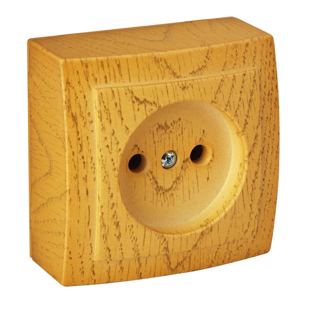 Розетка Nilson Themis одинарна без заземлення Дуб (26251015)
