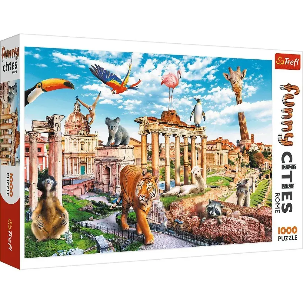 Пазлы Trefl Funny Cities Дикий Рим 1000 эл. Разноцветный (150-98-TR10600)