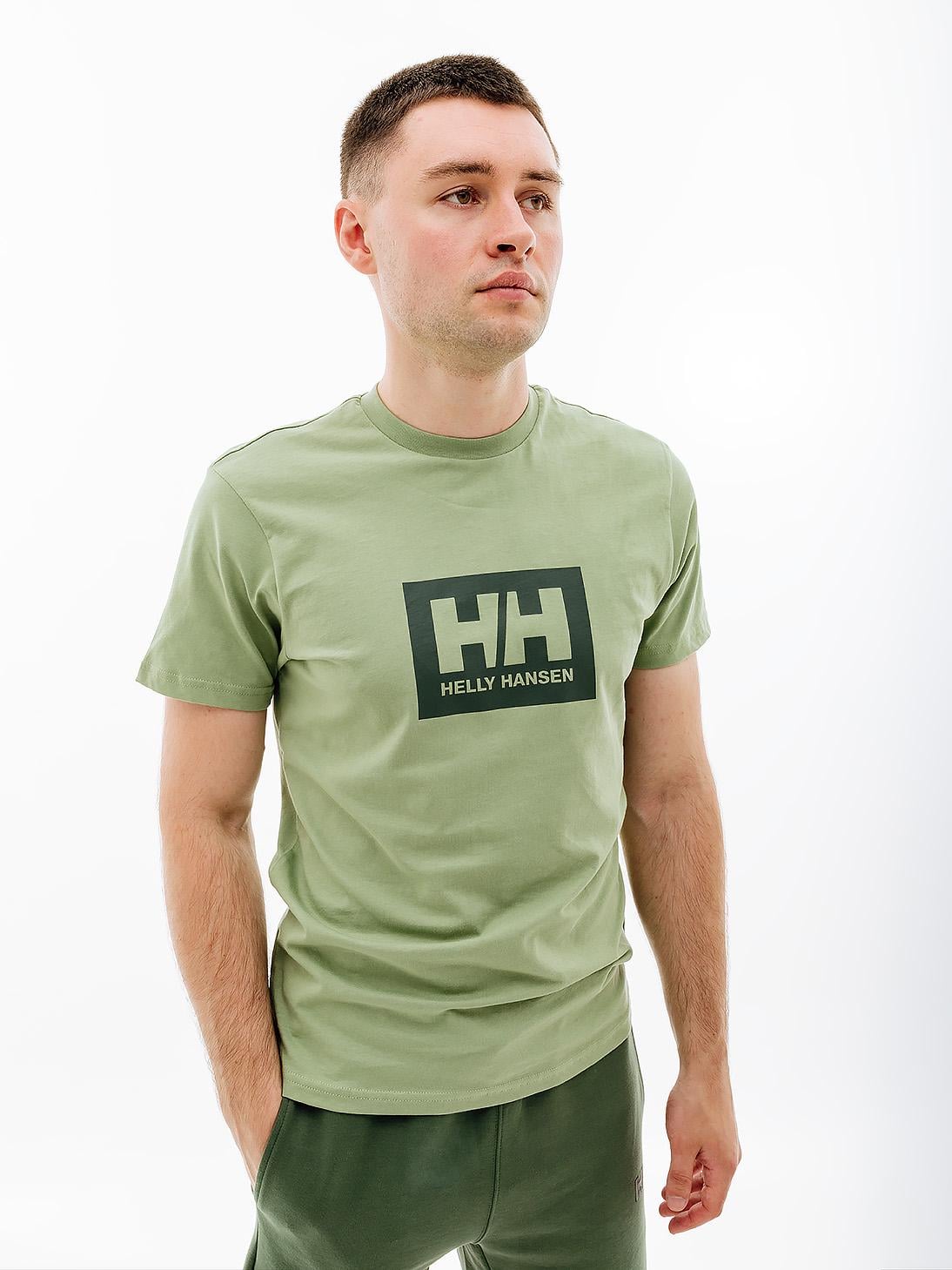 Футболка мужская Helly Hansen HH BOX T L Зеленый (7d53285-406 L)