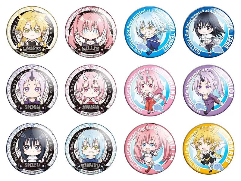 Набор значков Аниме That Time I Got Reincarnated as a Slime 12 шт. (NZN00430)