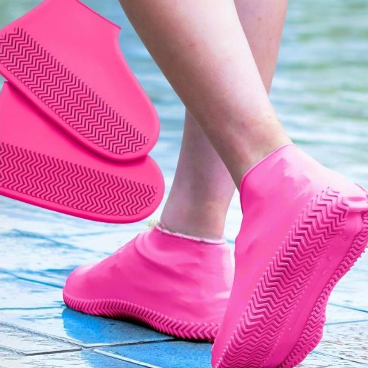 Бахилы силиконовые на обувь Waterproof Silicone Shoe Cover от воды и грязи M - фото 2