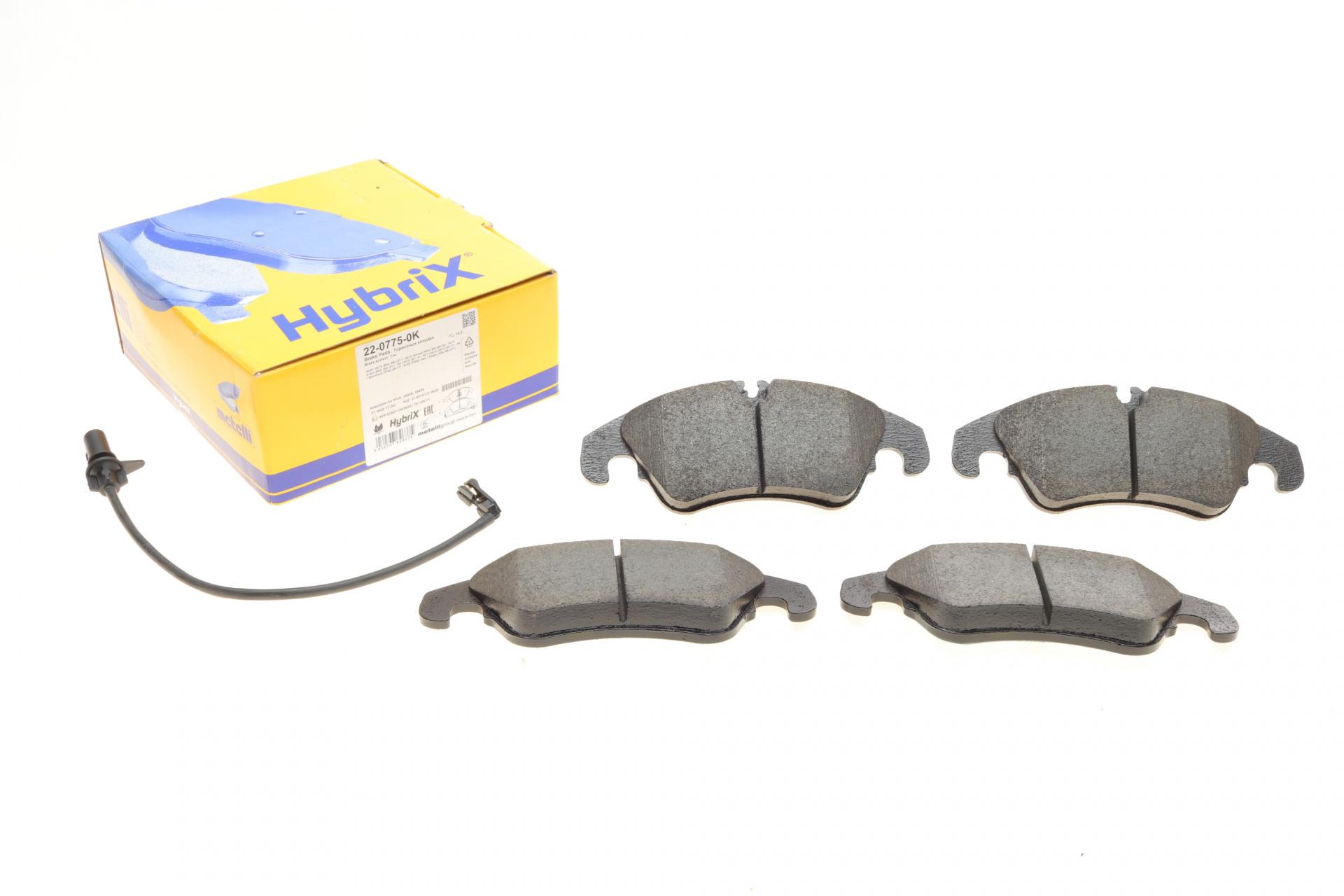 Тормозные колодки передние METELLI для Audi A4 07-18/A5 07-/Q5 13-17 с датчиком (22-0775-0K)
